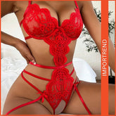 Women's Sexy Floral Lace Crotchless Teddy Bodysuit – Seductive & Elegant Lingerie